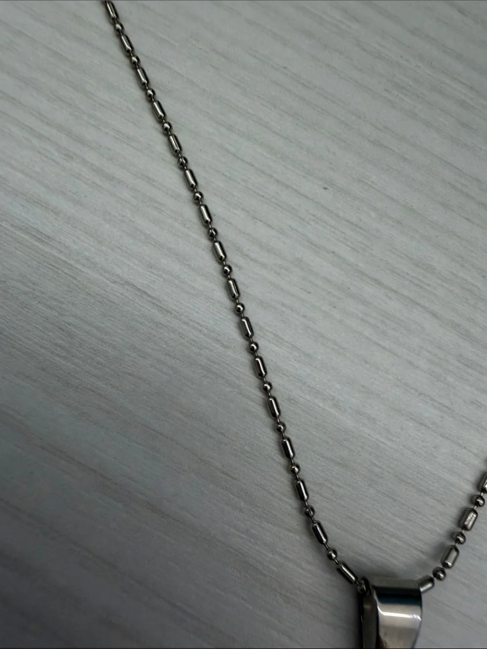 Men's Stainless Steel Cross Pendant Necklace - Silver